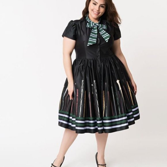 Unique Vintage Dresses & Skirts - ISO Slytherin Wand Dress by Unique Vintage 2XL 18